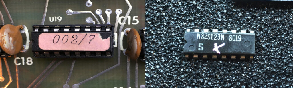 Two M82S123N chips from the SST-282